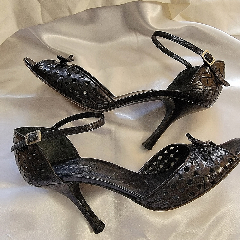 VIA SPIGA of Italy open toe leather heels